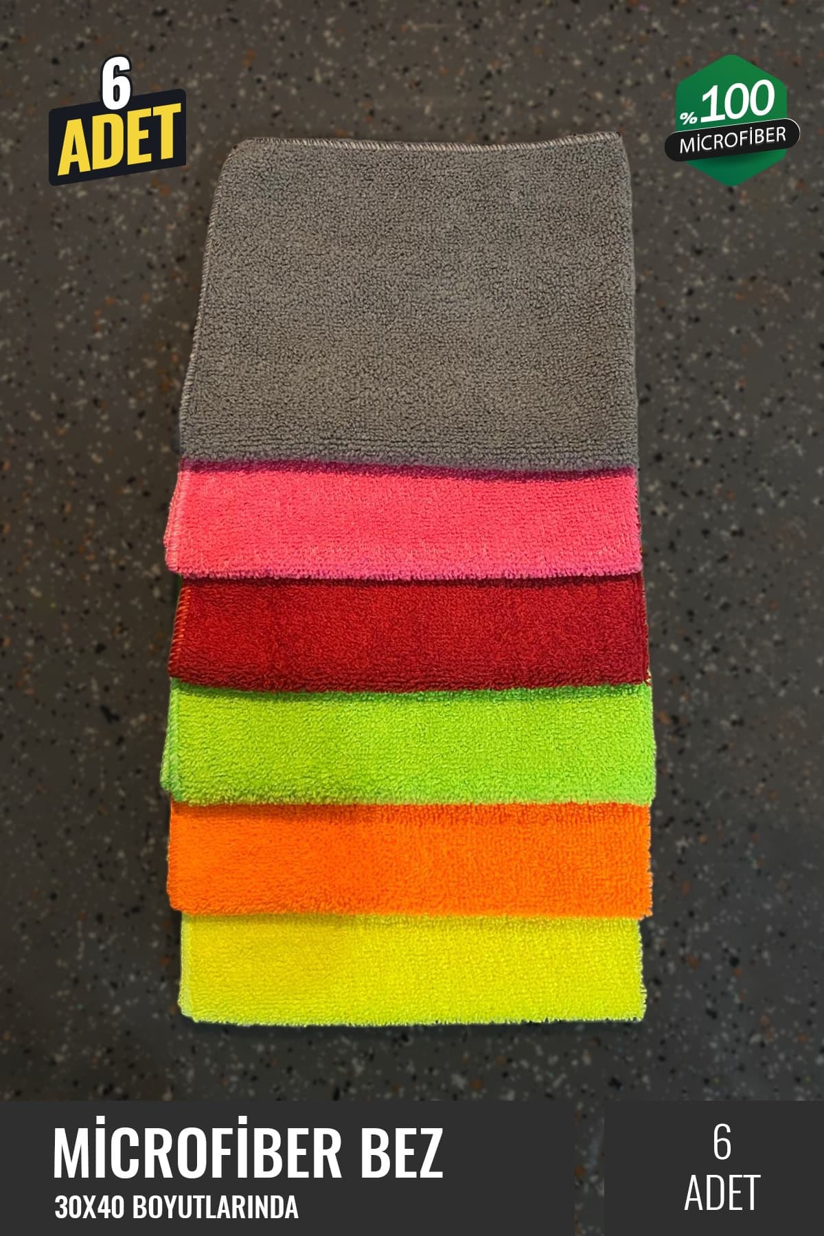 Mikrofiber Temizlik Bezi 6'lı